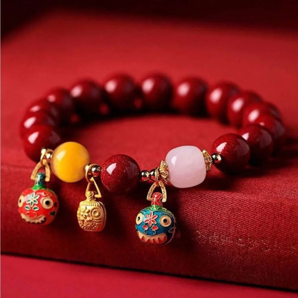 Gold Swallowing Beast Family Bracelet